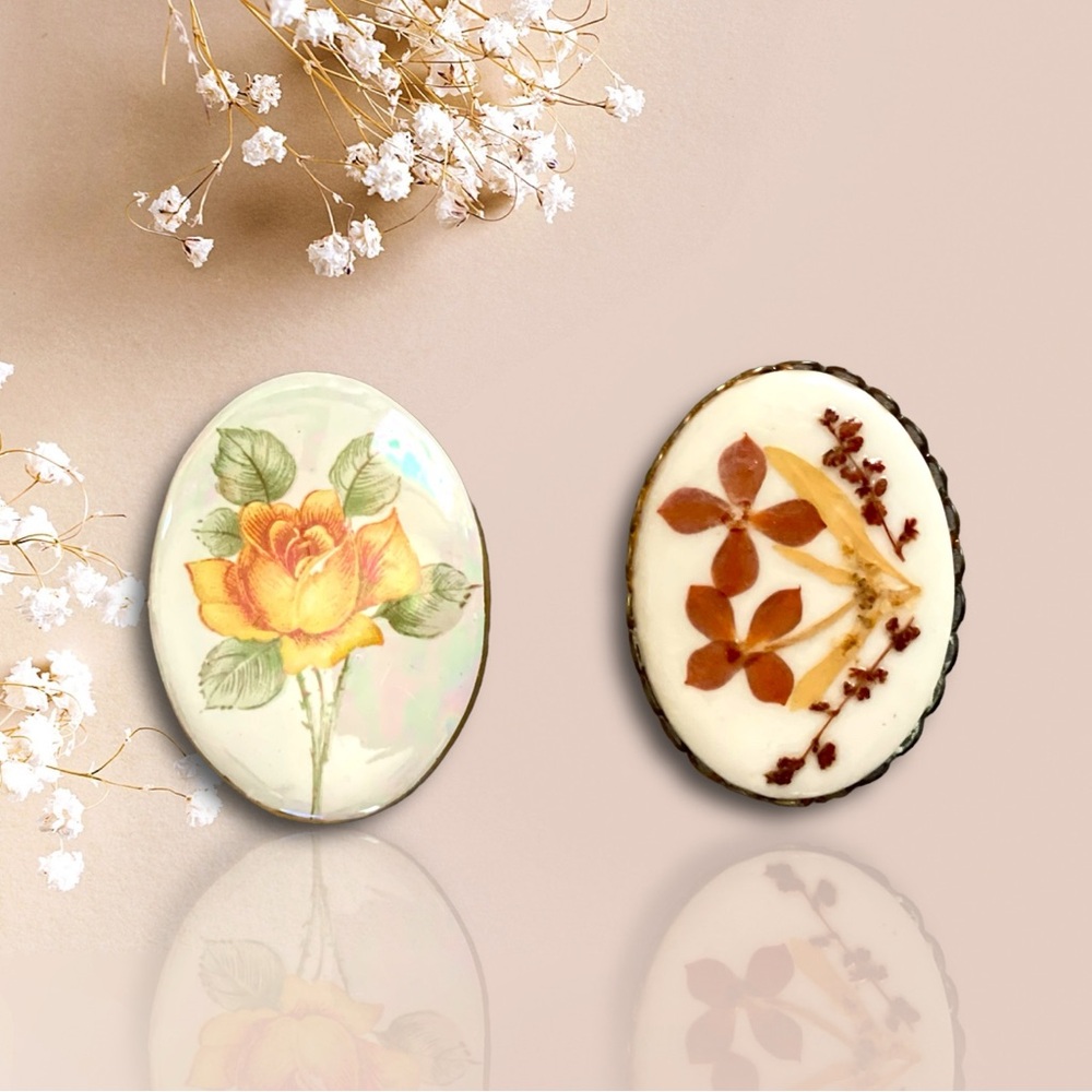 Two Women Mid-Century Modern Brooches